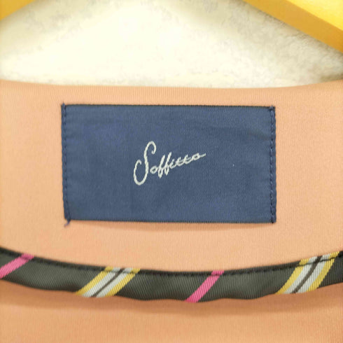ソフィット Soffitto ノーカラースプリングコート レディース