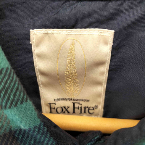 フォックスファイヤー foxfire エルボーパッチ ウールナイロンチェックレギュラーカラーシャツ メンズ import:L