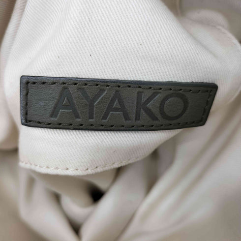 AYAKO レザーハンドル チェックトートバッグ レディース