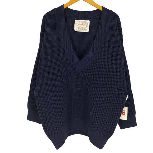 ローガン LOGAN 22SS Vネック ローゲージ ポリ ニット セーター レディース FREE