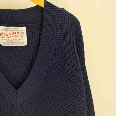 ローガン LOGAN 22SS Vネック ローゲージ ポリ ニット セーター レディース FREE