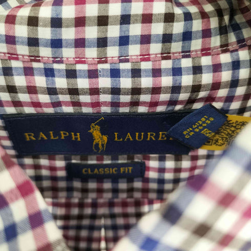 ラルフローレン RALPH LAUREN CLASSIC FIT スモールポニー刺繍 チェック BD L/S シャツ メンズ JPN:XL