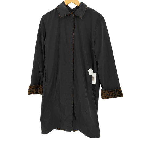 タルボット TALBOTS レオパード リバーシブルコート レディース