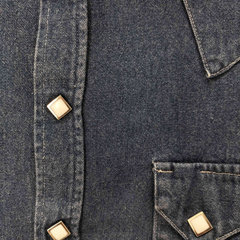 ロックマウント ROCK MOUNT 80S USA製 ウエスタンデニムシャツ ひし形ボタン メンズ 14.5x33.5