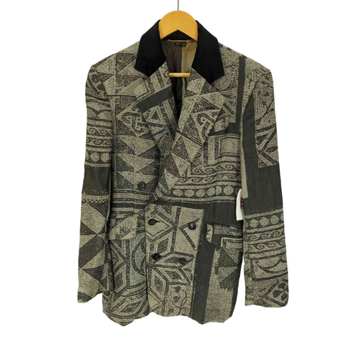 ヴィヴィアンウエストウッドマン Vivienne Westwood MAN 14SS イタリア製 REGULAR SLIM カラー切替 ジャガード ダブルブレスト テーラードジャケット メンズ UK:44