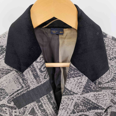 ヴィヴィアンウエストウッドマン Vivienne Westwood MAN 14SS イタリア製 REGULAR SLIM カラー切替 ジャガード ダブルブレスト テーラードジャケット メンズ UK:44