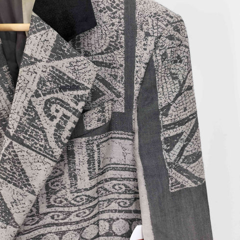 ヴィヴィアンウエストウッドマン Vivienne Westwood MAN 14SS イタリア製 REGULAR SLIM カラー切替 ジャガード ダブルブレスト テーラードジャケット メンズ UK:44
