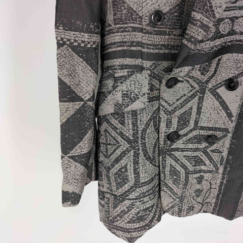 ヴィヴィアンウエストウッドマン Vivienne Westwood MAN 14SS イタリア製 REGULAR SLIM カラー切替 ジャガード ダブルブレスト テーラードジャケット メンズ UK:44
