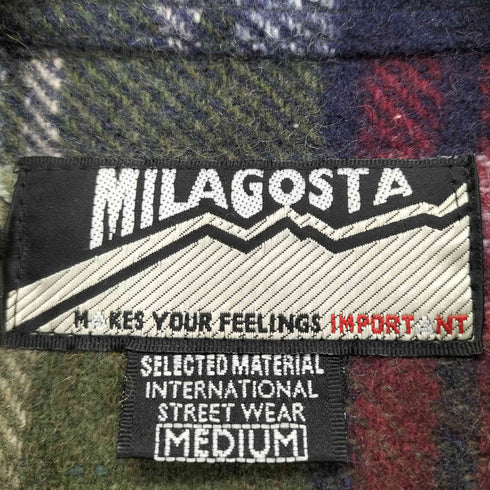 MILAGOSTA ヘビーウェイトウールチェックシャツ メンズ JPN:M