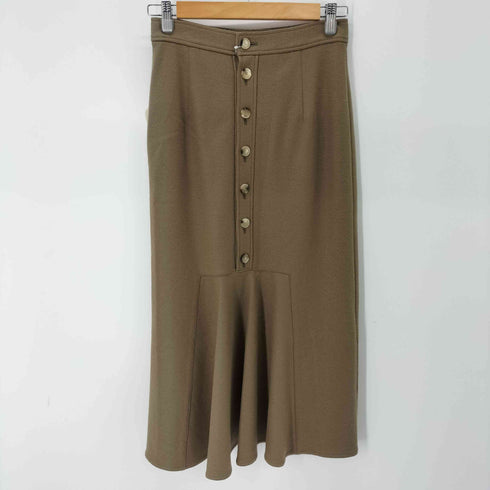 ヴェルメイユ VERMEIL 後ろボタンペプラムスカート レディース 38