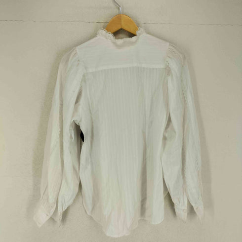 ヌキテパ NE QUITTEZ PAS cotton body stripe frill collar blouse レディース