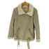 ザラ ZARA B-3 型 フェイク スウェード ボア ダブル ライダース ジャケット レディース import:S
