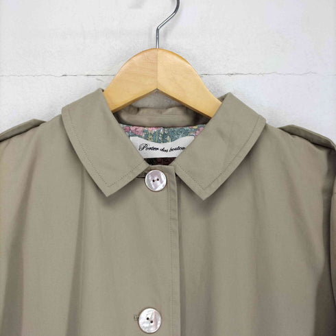 Porter des boutons 裏地花柄トレンチコート ステンカラーコート レディース