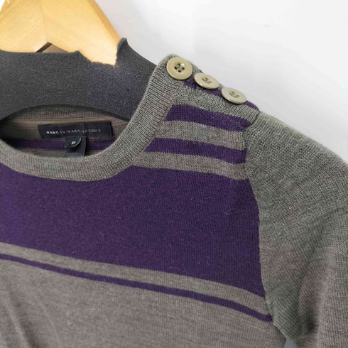 マークバイマークジェイコブス Marc by Marc Jacobs ウール混ボーダークルーネックニット レディース import:XS