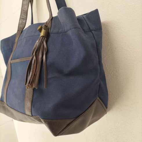 LA BAGAGERIE レザーコンビキャンバストートバッグ メンズ