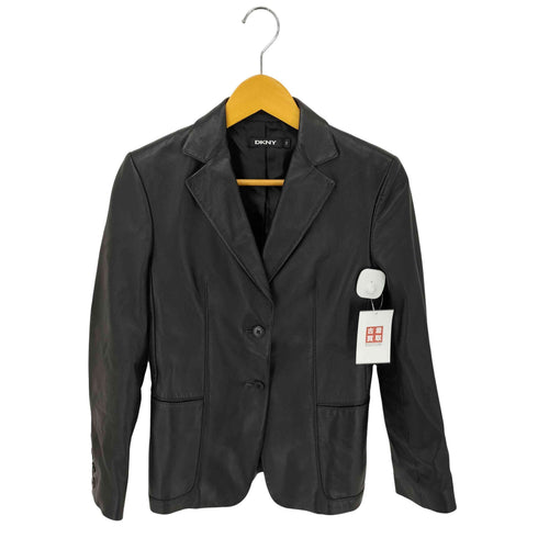 ダナキャランニューヨーク DKNY ラムレザーテーラードジャケット レディース JPN:2