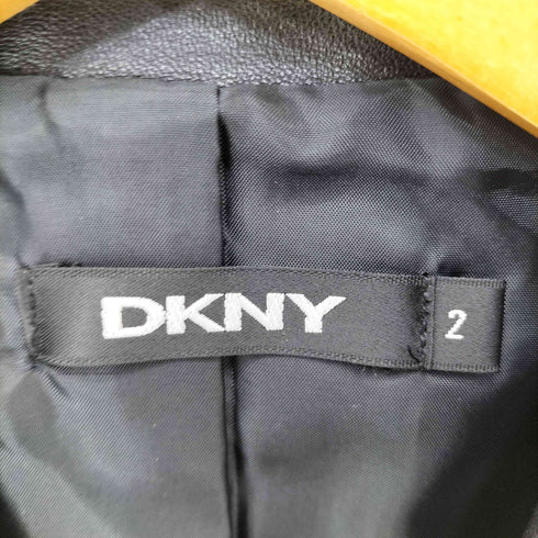 ダナキャランニューヨーク DKNY ラムレザーテーラードジャケット レディース JPN:2
