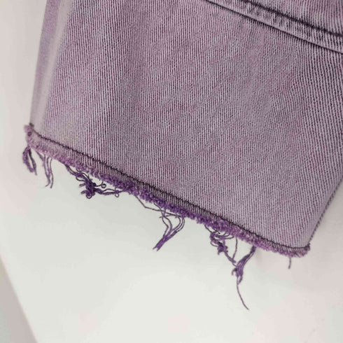エイチアンドエム H&M ノーカラー カラーデニムジャケット レディース US S