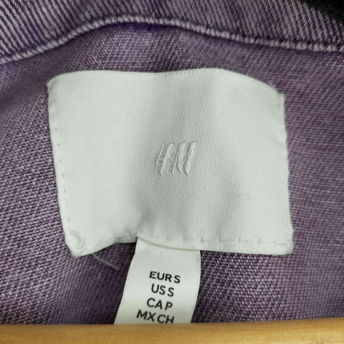 エイチアンドエム H&M ノーカラー カラーデニムジャケット レディース US S