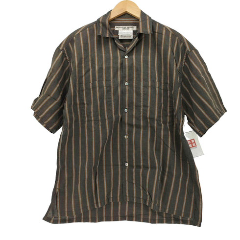 キャサリンハムネットロンドン KATHARINE HAMNETT LONDON オープンカラー ストライプ 半袖 シャツ メンズ import:M