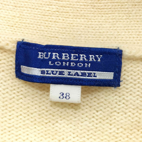 バーバリーブルーレーベル BURBERRY BLUE LABEL アーガイル カシミヤ ニット レディース EUR:38
