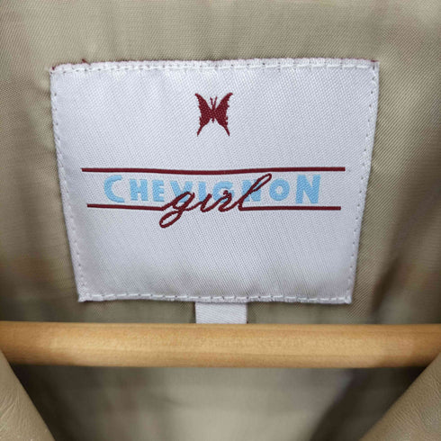 シェビニオン CHEVIGNON レザーステンカラーコート レディース JPN:M