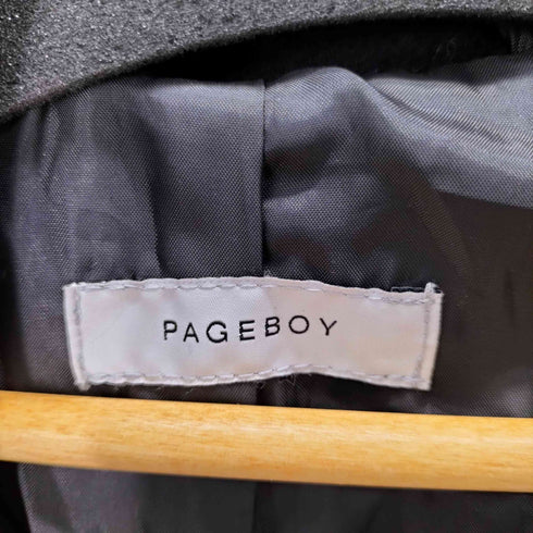 ページボーイ PAGEBOY ウール混 ロングダッフルコート レディース FREE