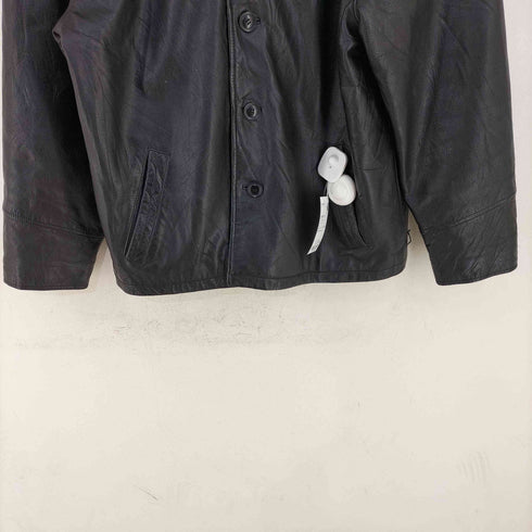 CASABLANCA 裏地キルティング レザーカーコート メンズ import:M