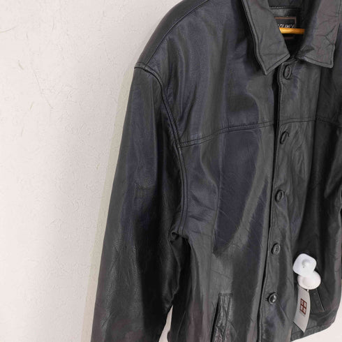 CASABLANCA 裏地キルティング レザーカーコート メンズ import:M