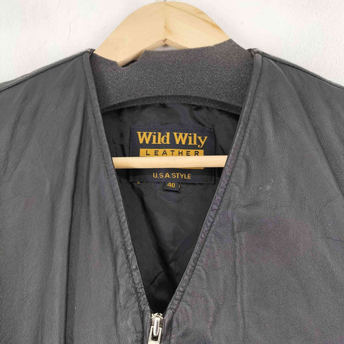 Wild Wily レザーベスト メンズ 40