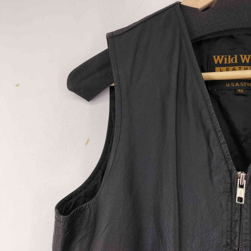 Wild Wily レザーベスト メンズ 40