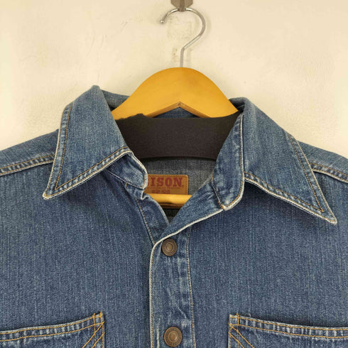バイソン BISON ハーフスナップ デニムシャツ メンズ JPN:S