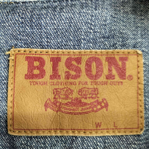 バイソン BISON ハーフスナップ デニムシャツ メンズ JPN:S