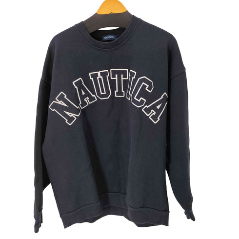 ノーティカ NAUTICA Arch Logo Crewneck Sweatshirt アーチロゴクルーネックスウェット メンズ JPN:L