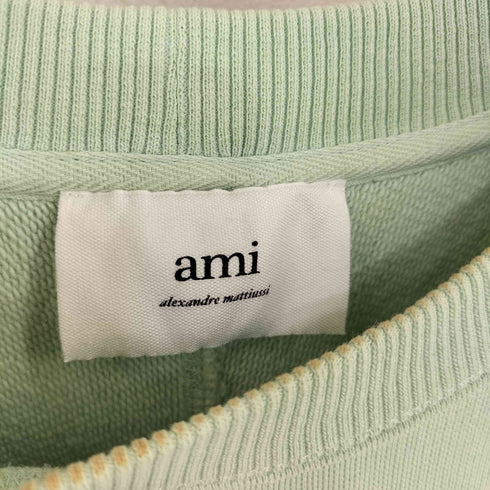 アミアレクサンドルマテュッシ AMI ALEXANDRE MATTIUSSI ハートロゴ刺繍 ラグランスウェット メンズ