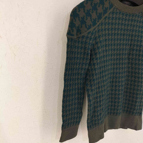 ジェイクルー J.CREW 千鳥格子 ショルダーパッチニット レディース JPN:S