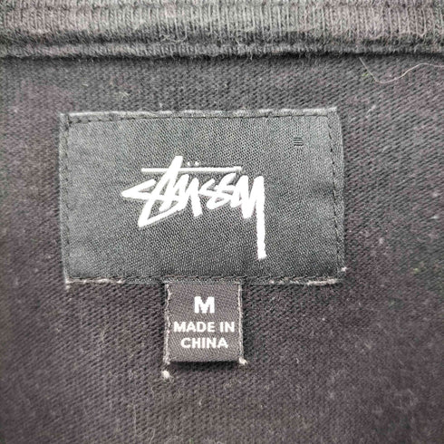 ステューシー Stussy 赤青刺繍 ワンポイントロゴ クルーネック S/S Tシャツ メンズ import:M
