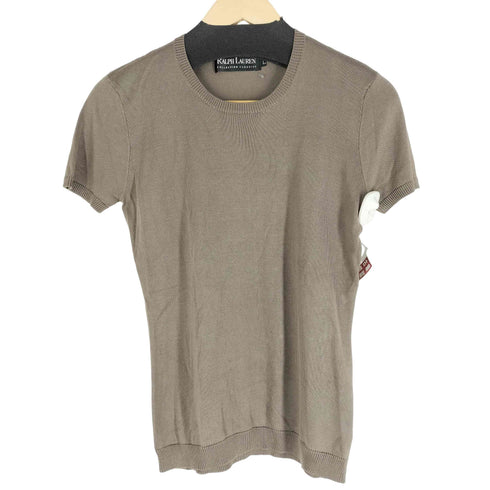 ラルフローレン RALPH LAUREN COLLECTION CLASSICS シルク100 半袖ニット レディース L