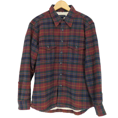 ランズエンド LANDS END 裏ボア チェックシャツジャケット メンズ JPN:M