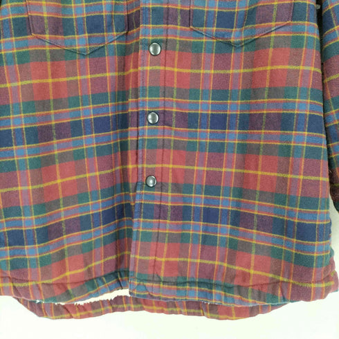 ランズエンド LANDS END 裏ボア チェックシャツジャケット メンズ JPN:M