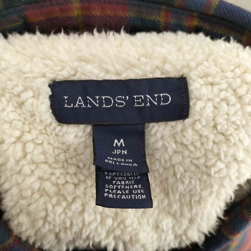 ランズエンド LANDS END 裏ボア チェックシャツジャケット メンズ JPN:M