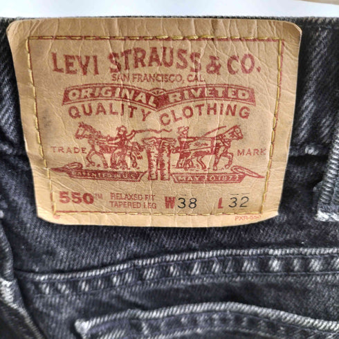 リーバイス Levis 90S カナダ製 550 ボタン裏216刻印 ブラックデニムパンツ メンズ 38×32