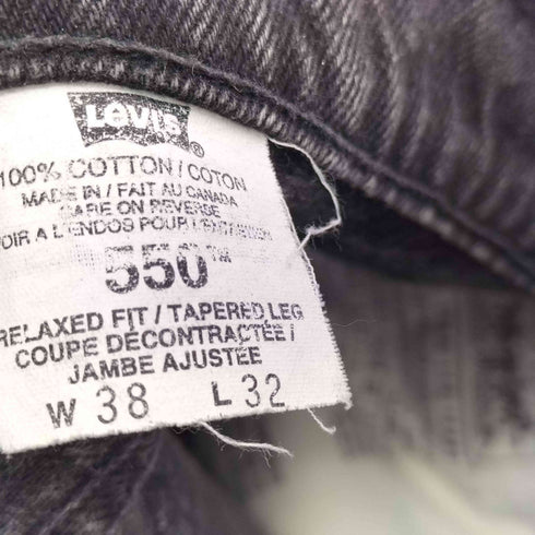 リーバイス Levis 90S カナダ製 550 ボタン裏216刻印 ブラックデニムパンツ メンズ 38×32