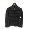 バーバリーブラックレーベル BURBERRY BLACK LABEL 千鳥格子 ハイネックジップウールニット メンズ JPN:3