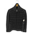 バーバリーブラックレーベル BURBERRY BLACK LABEL 千鳥格子 ハイネックジップウールニット メンズ JPN:3
