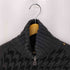 バーバリーブラックレーベル BURBERRY BLACK LABEL 千鳥格子 ハイネックジップウールニット メンズ JPN:3