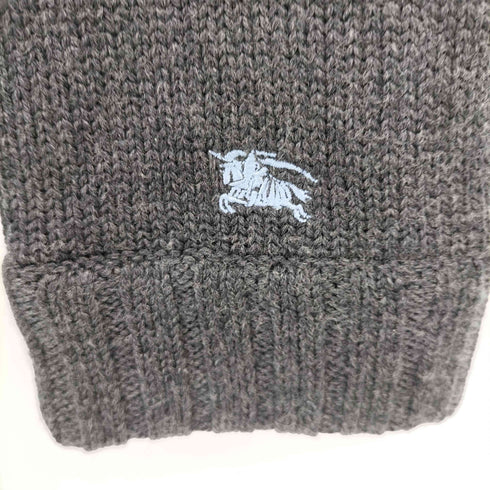 バーバリーブラックレーベル BURBERRY BLACK LABEL 千鳥格子 ハイネックジップウールニット メンズ JPN:3