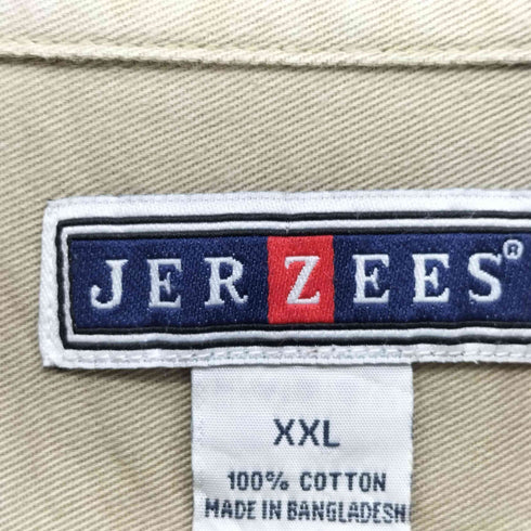 ジャージーズ JERZEES 90-00S フロント刺繍 ボタンダウン L/S シャツ メンズ XXL
