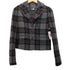 アルマーニジーンズ ARMANI JEANS チェック柄 3B ショート丈 テーラードジャケット レディース EUR:40
