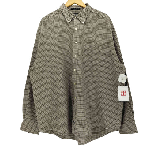 ドッカーズ DOCKERS 90S WRINKLE FREE チェック ボタンダウン L/S シャツ メンズ import:XL